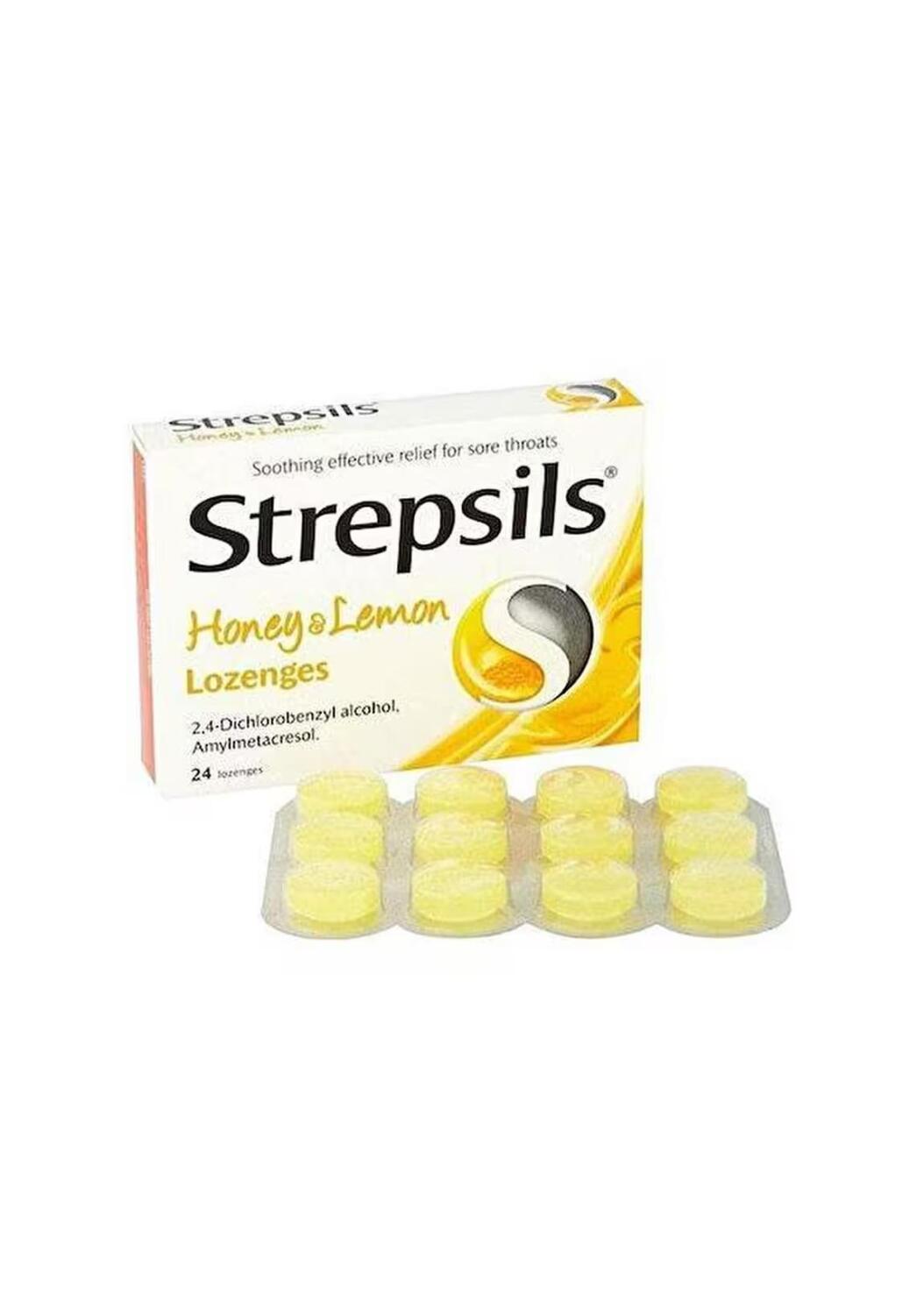 Strepsils Bal ve Limon Aromalı 24lü Pastil - 1