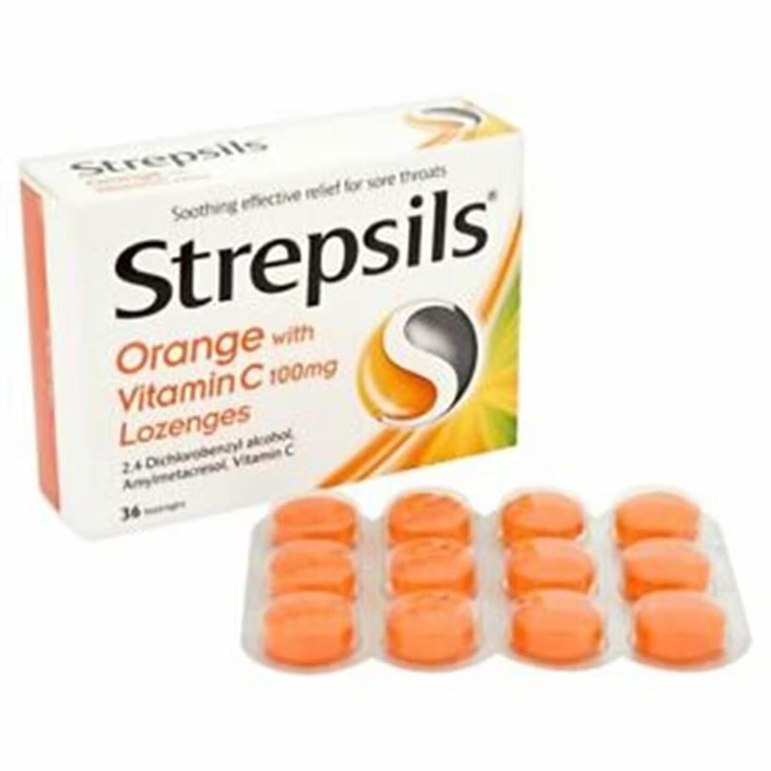 Strepsils C Vitamini ve Portakal Aromalı 24lü Pastil - 1