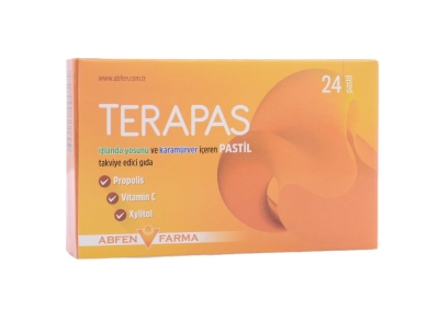 Terapas İzlanda Yosunu, Karamürver, Vitamin C Ve Çinko İçeren Pastil 24 Adet - 1