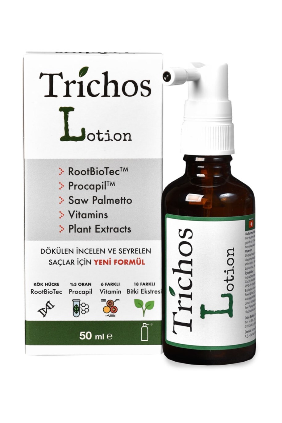 Trichos Lotion 50 ml Saçkıran Ve Saç Ekimi Sonrası Için Saç Losyonu - 1