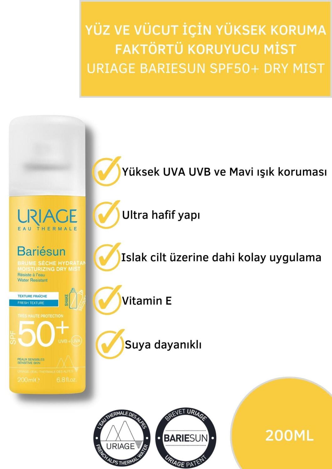 Uriage Bariesun Brume spf 50+ 200 ml - 3