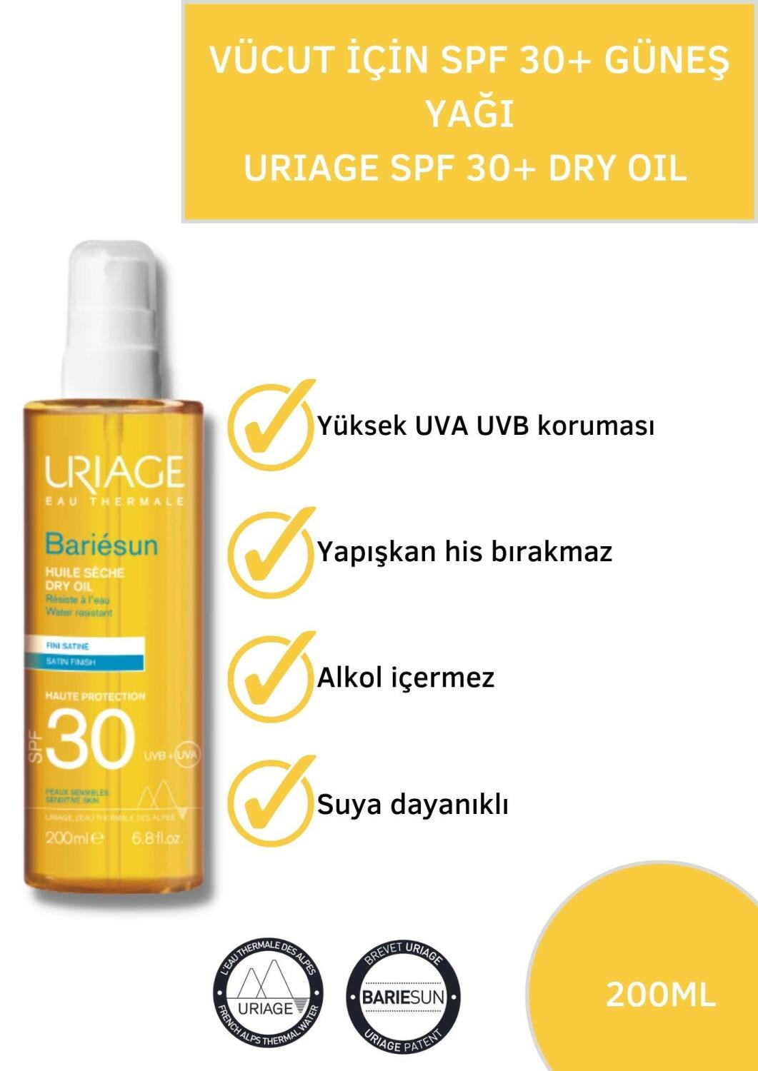 Uriage Bariesun Spf 30+ Dry Oil 200ml Vücut Için Güneş Yağı - 2