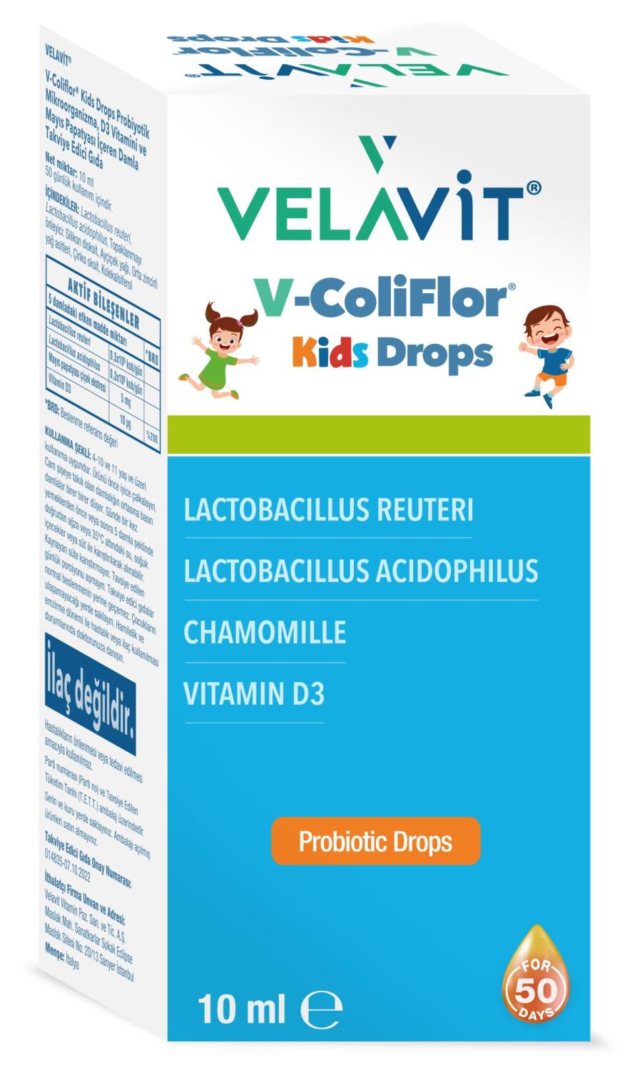 Velavit V-ColiFlor Kids Drops 10 ml - 1