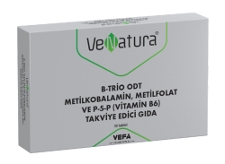 VeNatura B-Trio ODT Metilkobalamin Metilfolat ve P-5-P (Vitamin B6) 30 Tablet - 1