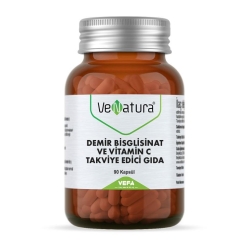 Venatura Demir Bisglisinat ve Vitamin C 90 Kapsül - 1