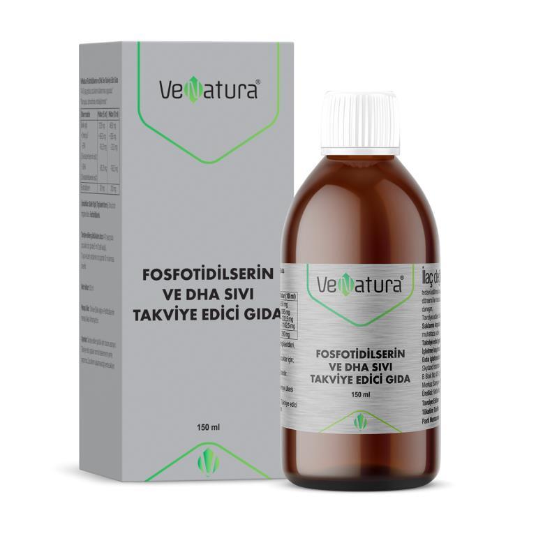 VeNatura Fosfotidilserin ve DHA Sıvı Takviye Edici Gıda 150 ml - 1