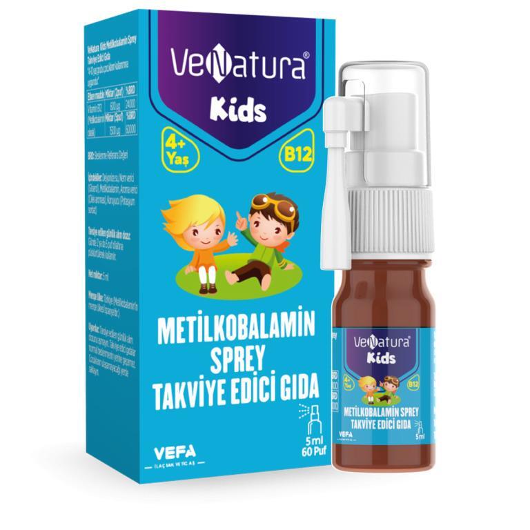 VeNatura Kids Metilkobalamin Sprey 5 ml 60 Puf - 1