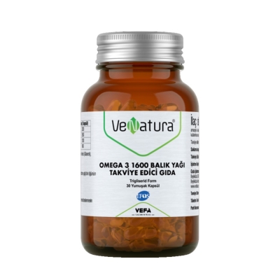 VeNatura Omega 3 1600 Balık Yağı 30 Yumuşak Kapsül - 1