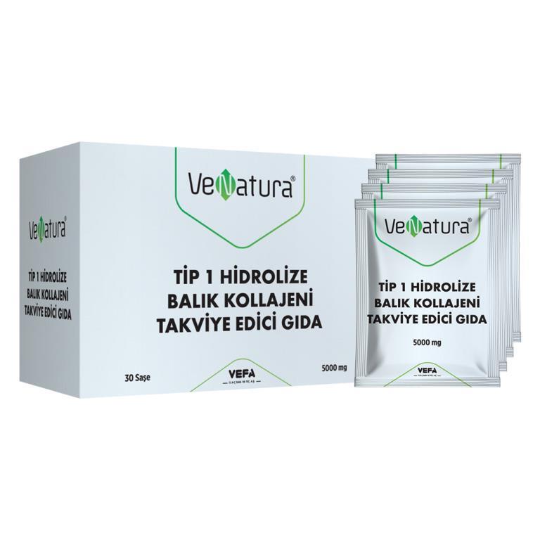 Venatura Tip 1 Hidrolize Balık Kollajeni 5000 mg 30 Saşe - 1