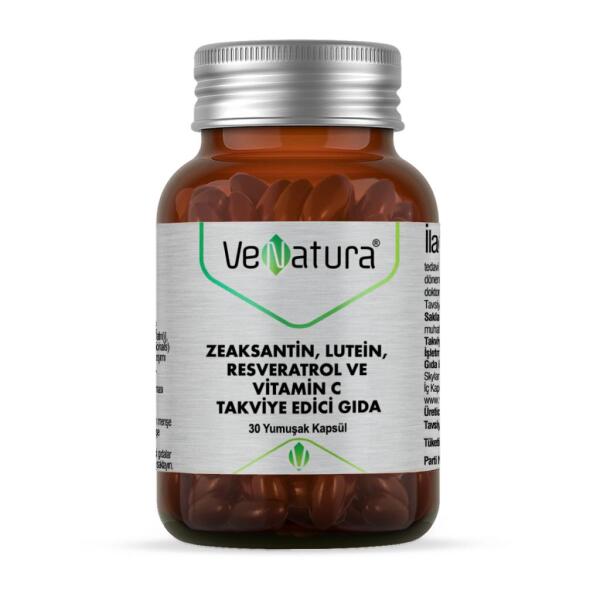 VeNatura Zeaksantin, Lutein, Resveratrol ve Vitamin C 30 Kapsül - 1