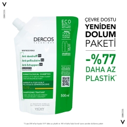 Vichy Anti Dandruff Kepek Karşıtı Şampuan Kuru 500 ml Refill - 2