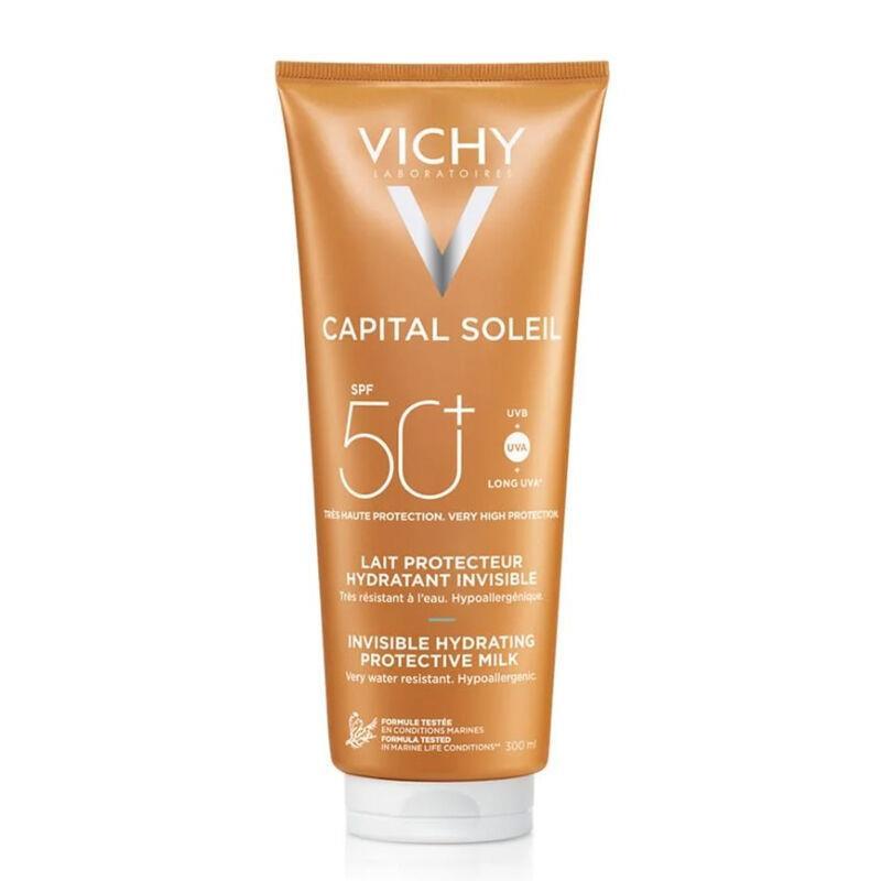 Vichy Capital Soleil SPF50 Fresh Protective Milk Hydrating Face & Body 300 ml - 1