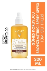 Vichy Capital Soleil SPF50 Solar Protective Water Enhanced Tan 200 ml - 1