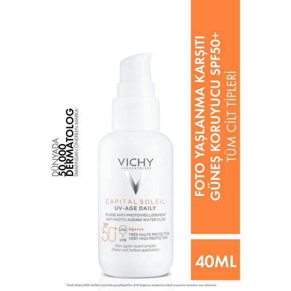 Vichy Capital Soleil Yaşlanma Karşıtı Güneş Kremi SPF50 40 ml - 1