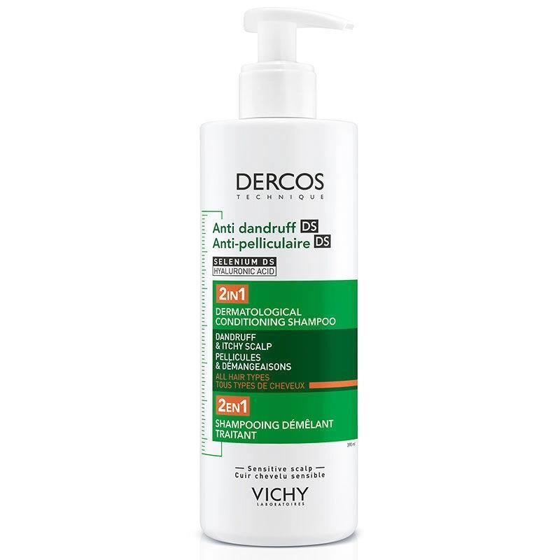 Vichy Dercos 2 si 1 Arada Kepek Karşıtı & Nemlendirici Kepek Karşıtı Şampuan 390 ml - 1