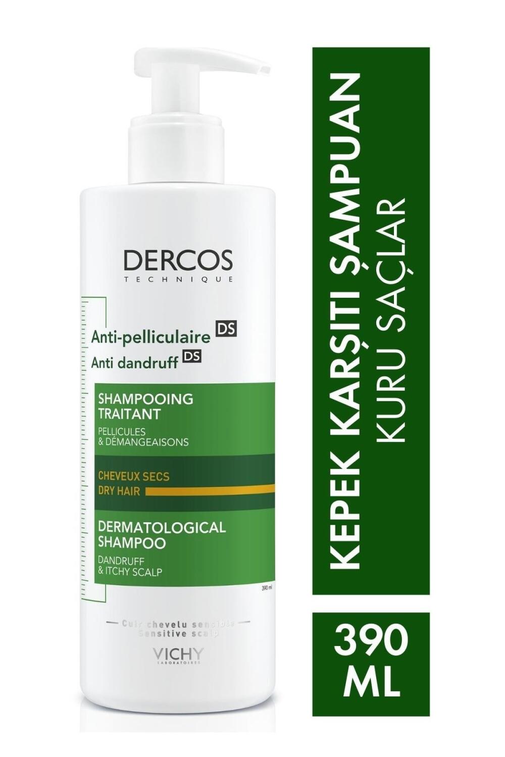 Vichy Dercos Anti-Pelliculaire Dandruff Kepek Karşıtı Şampuan 390 Ml Kuru Saçlar - 1