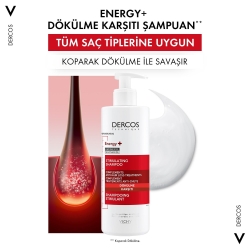 Vichy Dercos Energisant Saç Dökülmesine Karşı Şamp 500 ml - 4