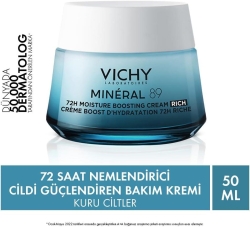 Vichy Mineral 89 Moisture Boosting Rich Cream 50 ml-Kuru Ciltler - 1