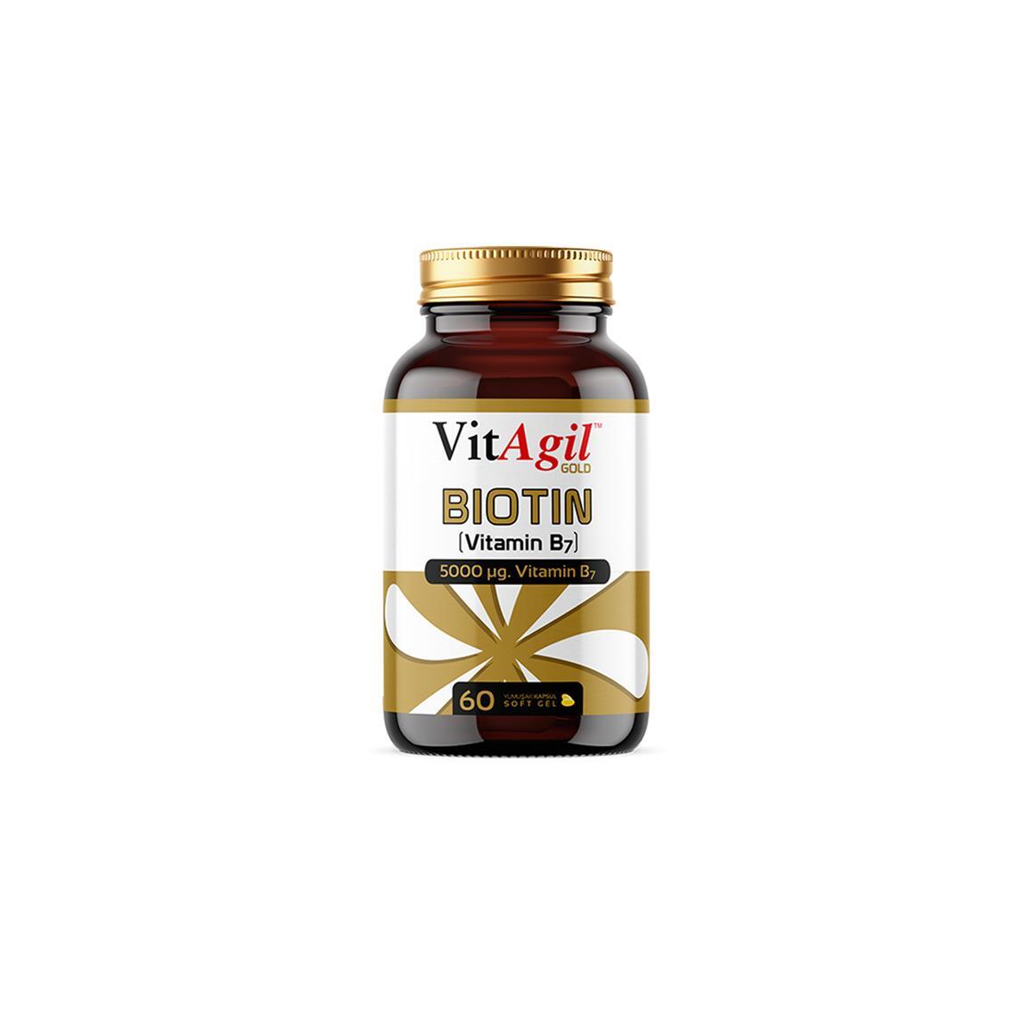 VitAgil Gold Biotin 5000 mcg 60 Kapsül - 1