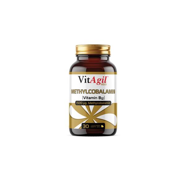 VitAgil Gold Methylcobalamin B12 30 Yumuşak Kapsül - 1