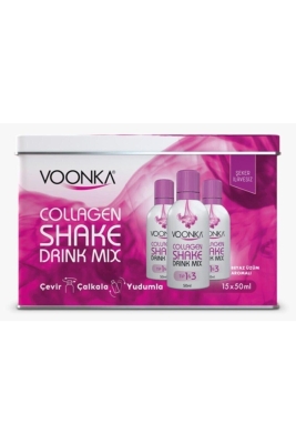 Voonka Collagen Beauty Shake Drink Mix Beyaz Üzüm Aromalı Koajen 15x50ml - 1