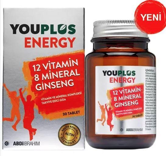 Youplus Energy Vitamin ve Mineral Kompleksi 30 Tablet - 1