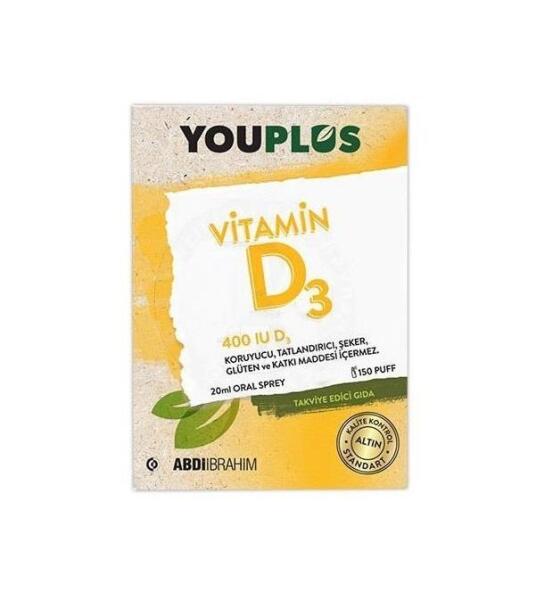 YouPlus Vitamin D3 400IU Oral Sprey 20ml - 1