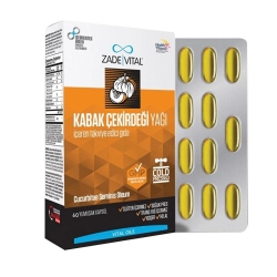 Zade Vital Kabak Çekirdeği Yağı Blister 60 Bitkisel Kapsül - 1