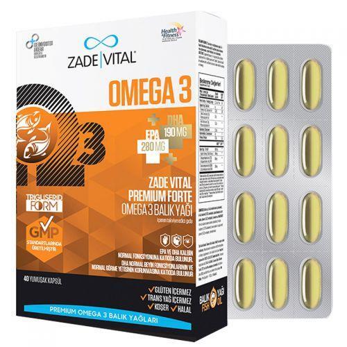 Zade Vital Omega 3 Forte 40 Kapsül - 1