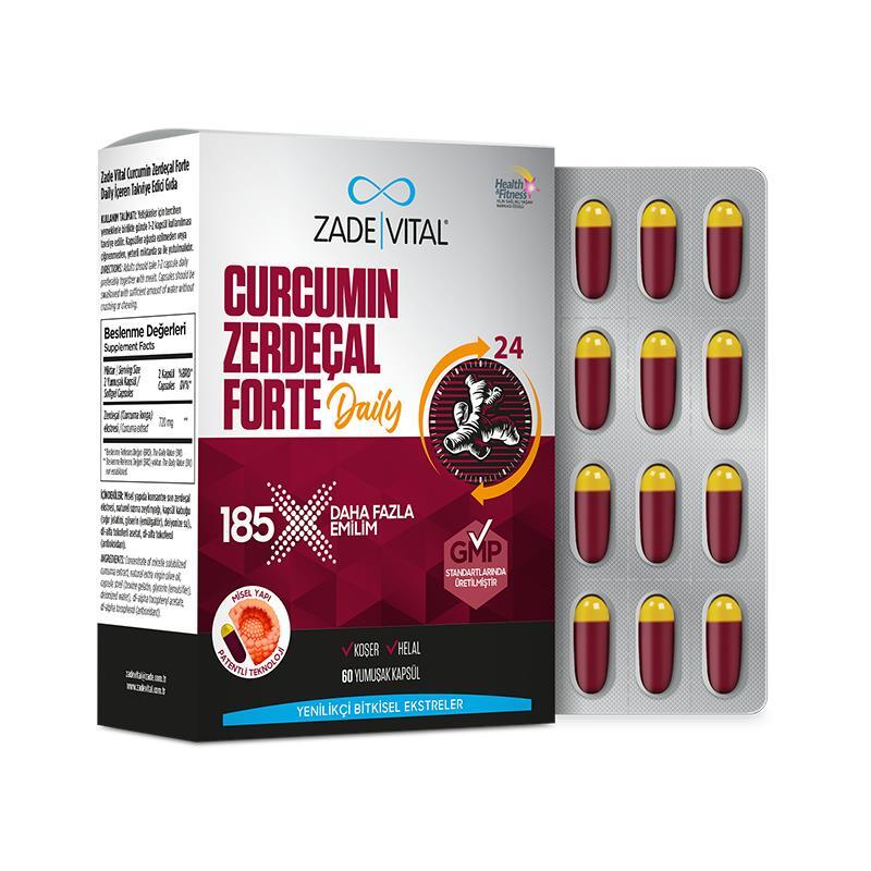 Zade Vital Zerdeçal Forte Daily 60 Kapsül - 1