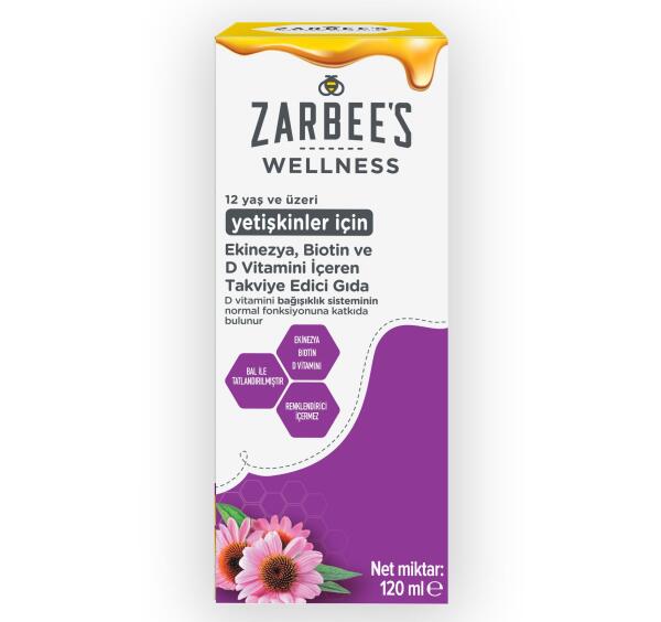 Zarbees Wellness Ekinezya, Biotin ve D Vitamin Sıvı 120ml - 1