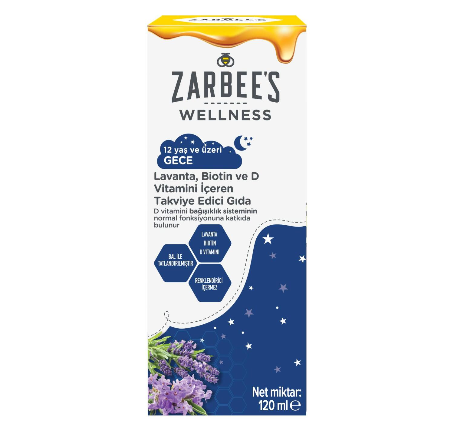 Zarbees Wellness Lavanta, Biotin ve D Vitamin Sıvı 120ml - 1